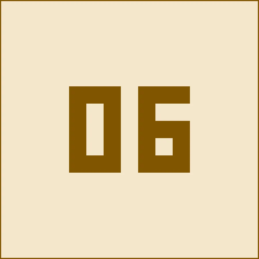 [Placeholder square, numbered 6.]